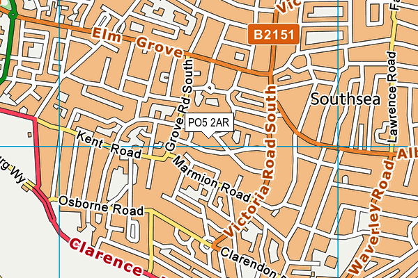 PO5 2AR map - OS VectorMap District (Ordnance Survey)