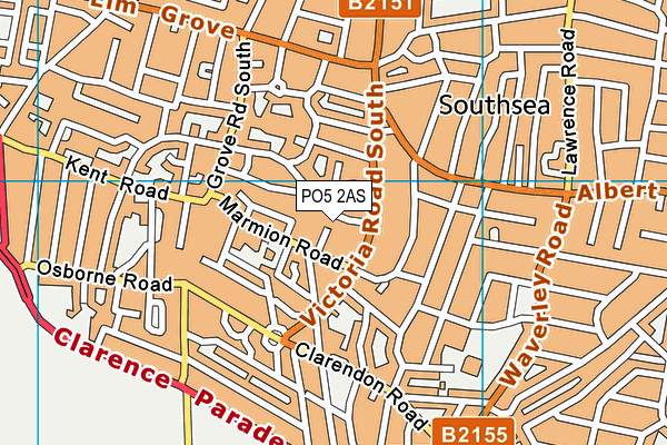 PO5 2AS map - OS VectorMap District (Ordnance Survey)
