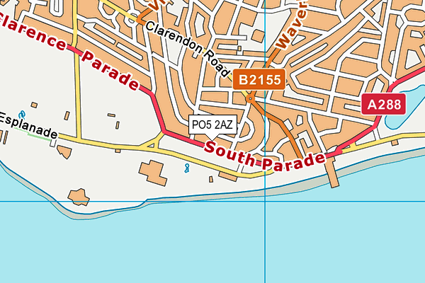 PO5 2AZ map - OS VectorMap District (Ordnance Survey)