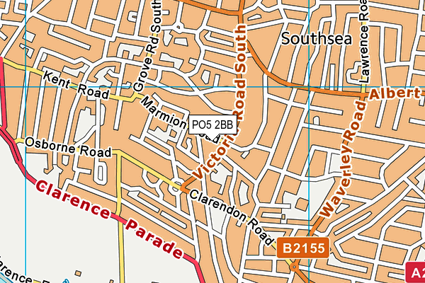 PO5 2BB map - OS VectorMap District (Ordnance Survey)