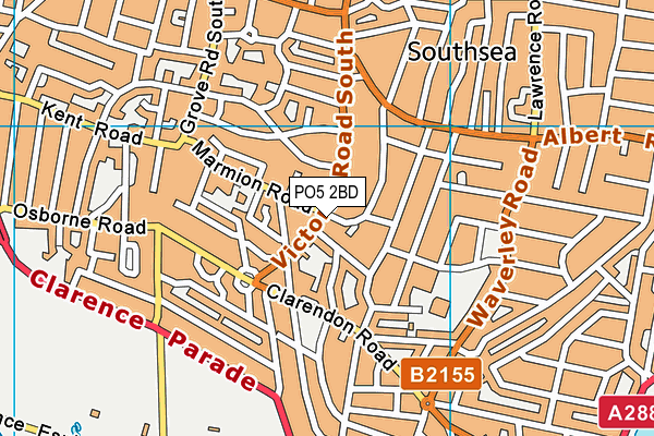 PO5 2BD map - OS VectorMap District (Ordnance Survey)