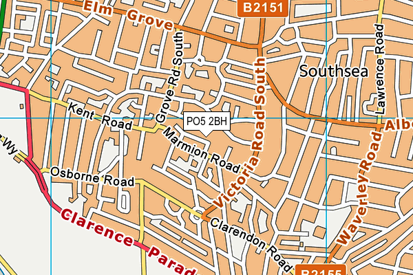 PO5 2BH map - OS VectorMap District (Ordnance Survey)