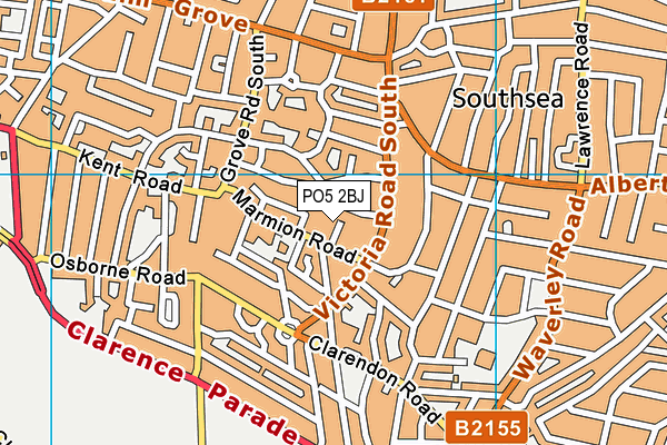 PO5 2BJ map - OS VectorMap District (Ordnance Survey)