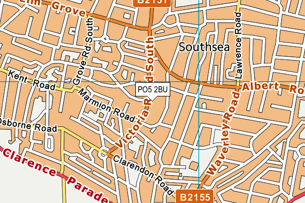 PO5 2BU map - OS VectorMap District (Ordnance Survey)