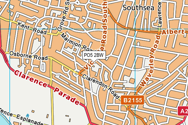 PO5 2BW map - OS VectorMap District (Ordnance Survey)