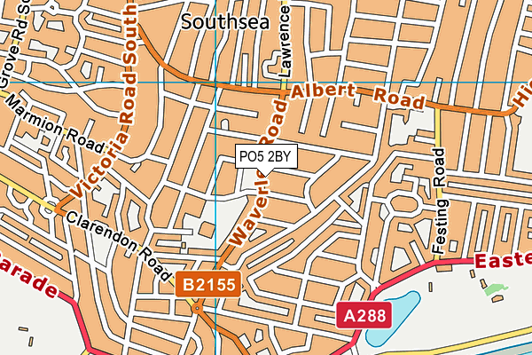 PO5 2BY map - OS VectorMap District (Ordnance Survey)