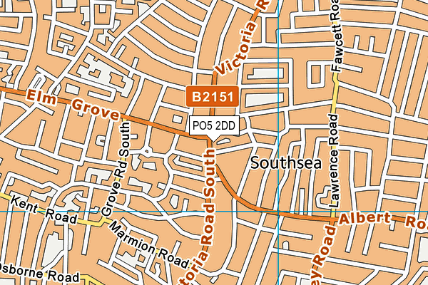PO5 2DD map - OS VectorMap District (Ordnance Survey)