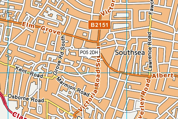 PO5 2DH map - OS VectorMap District (Ordnance Survey)