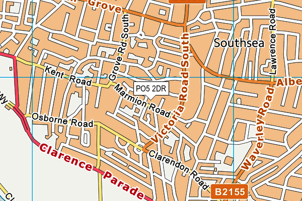 PO5 2DR map - OS VectorMap District (Ordnance Survey)