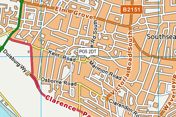 PO5 2DT map - OS VectorMap District (Ordnance Survey)