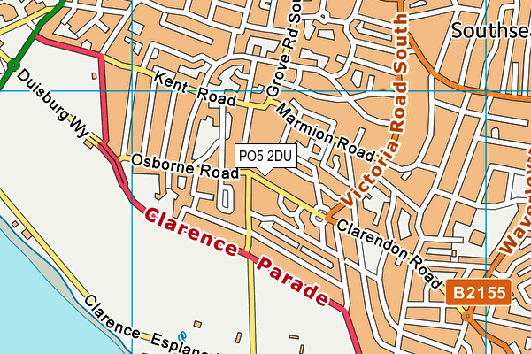 PO5 2DU map - OS VectorMap District (Ordnance Survey)