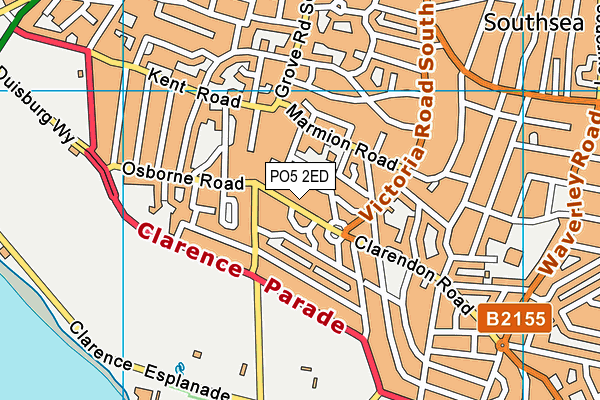 PO5 2ED map - OS VectorMap District (Ordnance Survey)