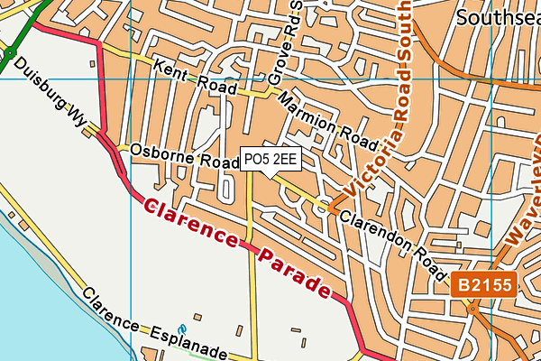 PO5 2EE map - OS VectorMap District (Ordnance Survey)