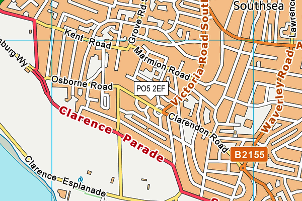 PO5 2EF map - OS VectorMap District (Ordnance Survey)