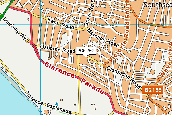 PO5 2EG map - OS VectorMap District (Ordnance Survey)