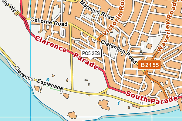 PO5 2ES map - OS VectorMap District (Ordnance Survey)