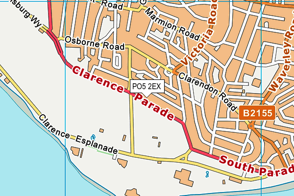 PO5 2EX map - OS VectorMap District (Ordnance Survey)