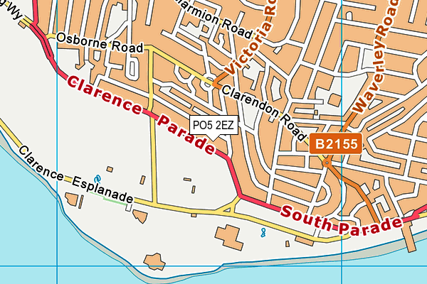 PO5 2EZ map - OS VectorMap District (Ordnance Survey)