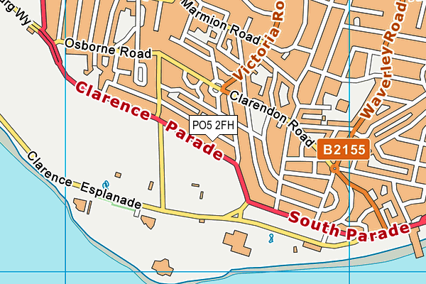 PO5 2FH map - OS VectorMap District (Ordnance Survey)