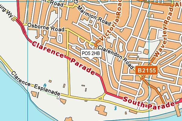 PO5 2HB map - OS VectorMap District (Ordnance Survey)