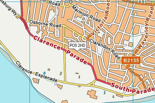 PO5 2HD map - OS VectorMap District (Ordnance Survey)