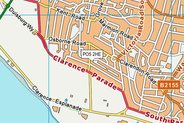 PO5 2HE map - OS VectorMap District (Ordnance Survey)