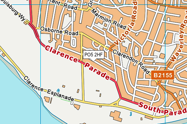 PO5 2HF map - OS VectorMap District (Ordnance Survey)