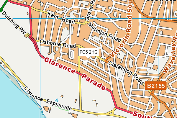 PO5 2HG map - OS VectorMap District (Ordnance Survey)