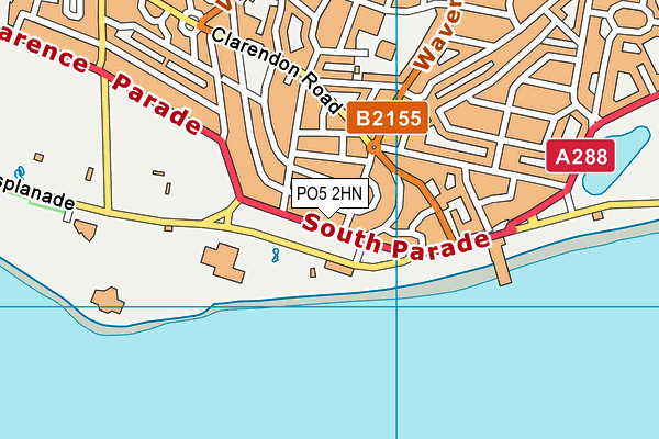 PO5 2HN map - OS VectorMap District (Ordnance Survey)