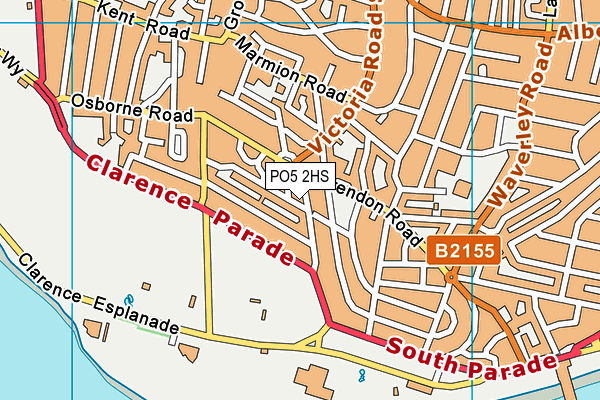 PO5 2HS map - OS VectorMap District (Ordnance Survey)