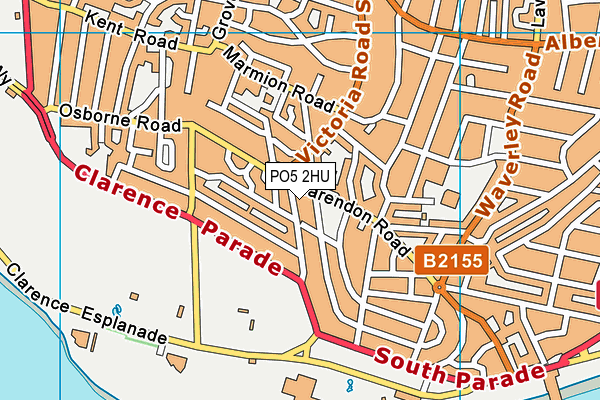 PO5 2HU map - OS VectorMap District (Ordnance Survey)