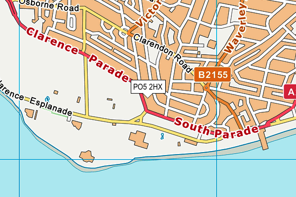 PO5 2HX map - OS VectorMap District (Ordnance Survey)