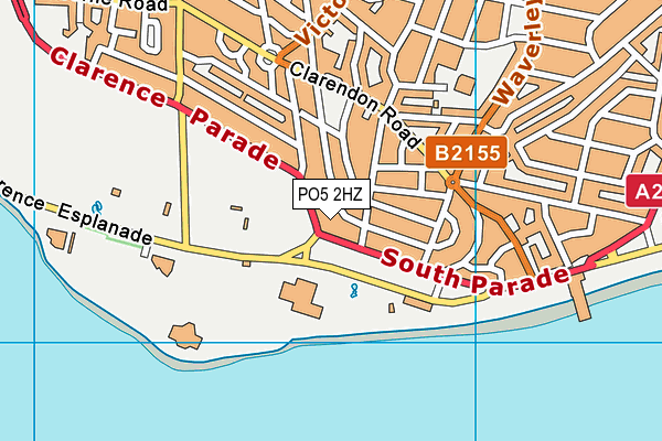 PO5 2HZ map - OS VectorMap District (Ordnance Survey)