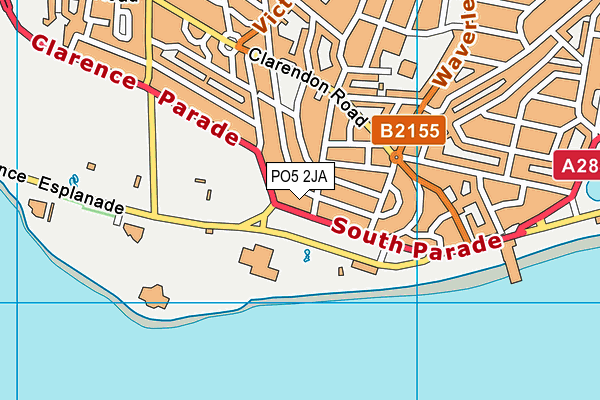 PO5 2JA map - OS VectorMap District (Ordnance Survey)