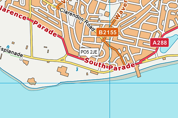 PO5 2JE map - OS VectorMap District (Ordnance Survey)