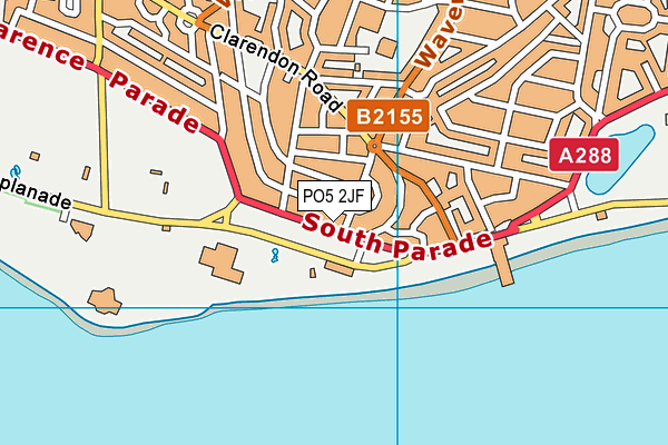 PO5 2JF map - OS VectorMap District (Ordnance Survey)