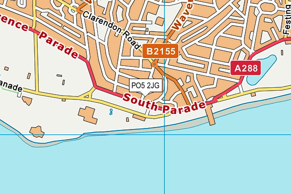 PO5 2JG map - OS VectorMap District (Ordnance Survey)