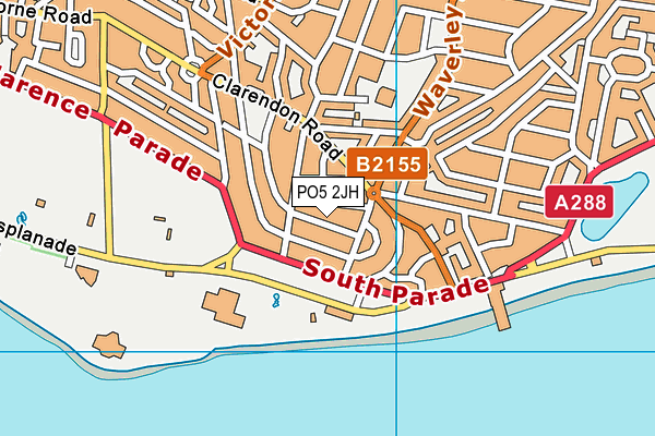 PO5 2JH map - OS VectorMap District (Ordnance Survey)