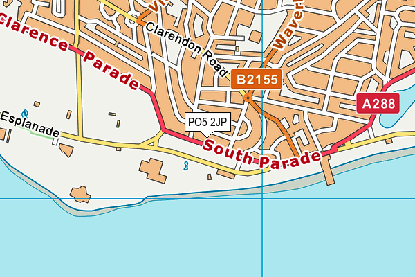 PO5 2JP map - OS VectorMap District (Ordnance Survey)