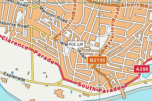 PO5 2JR map - OS VectorMap District (Ordnance Survey)