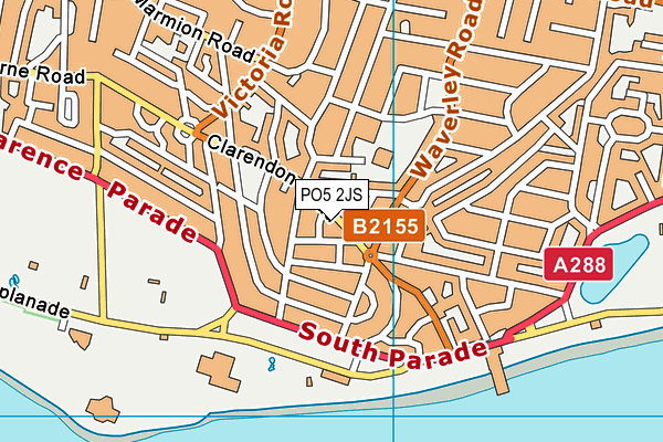 PO5 2JS map - OS VectorMap District (Ordnance Survey)