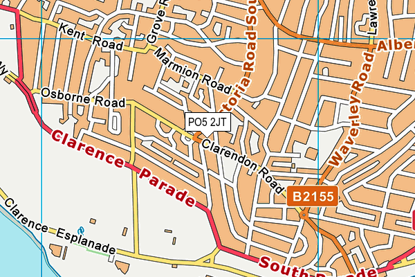 PO5 2JT map - OS VectorMap District (Ordnance Survey)