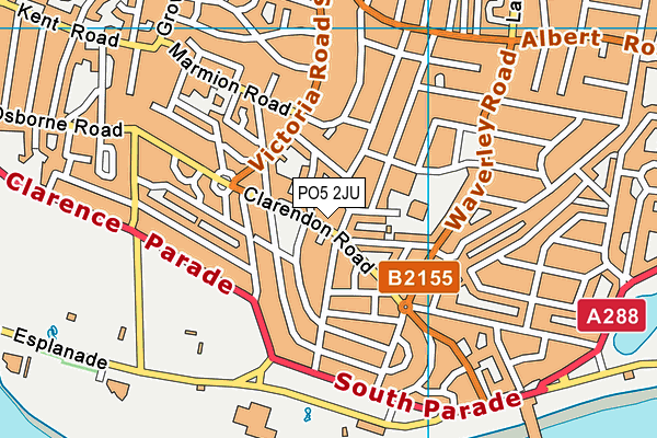 PO5 2JU map - OS VectorMap District (Ordnance Survey)