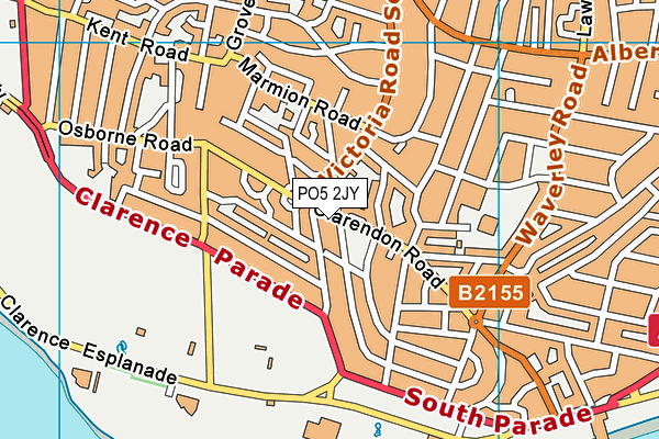 PO5 2JY map - OS VectorMap District (Ordnance Survey)