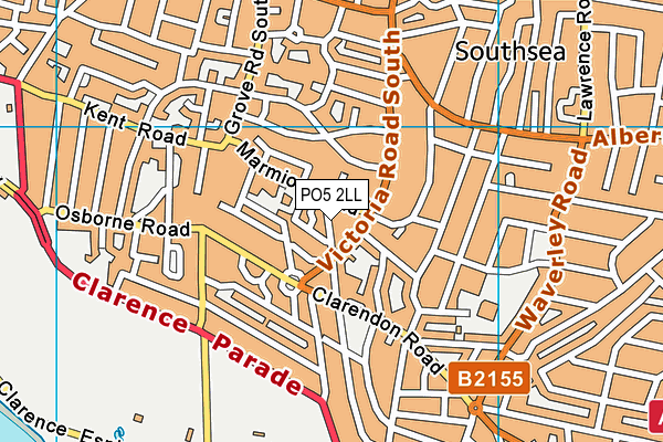 PO5 2LL map - OS VectorMap District (Ordnance Survey)