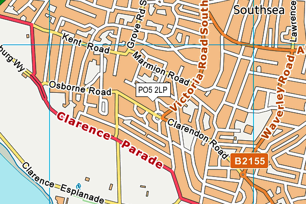 PO5 2LP map - OS VectorMap District (Ordnance Survey)
