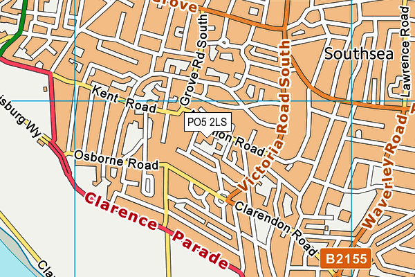 PO5 2LS map - OS VectorMap District (Ordnance Survey)