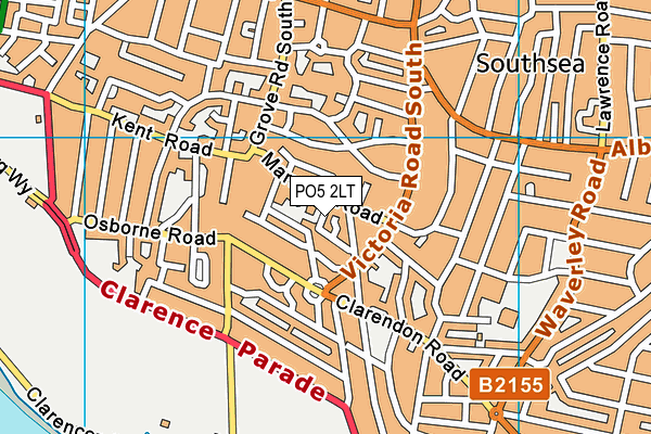 PO5 2LT map - OS VectorMap District (Ordnance Survey)
