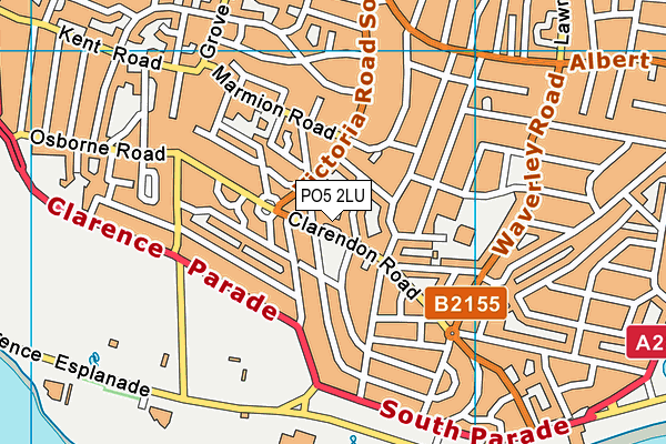 PO5 2LU map - OS VectorMap District (Ordnance Survey)