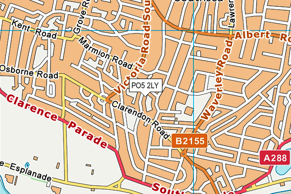 PO5 2LY map - OS VectorMap District (Ordnance Survey)